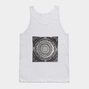 Intricate Mandala Artwork in Monochrome No. 901 Tank Top